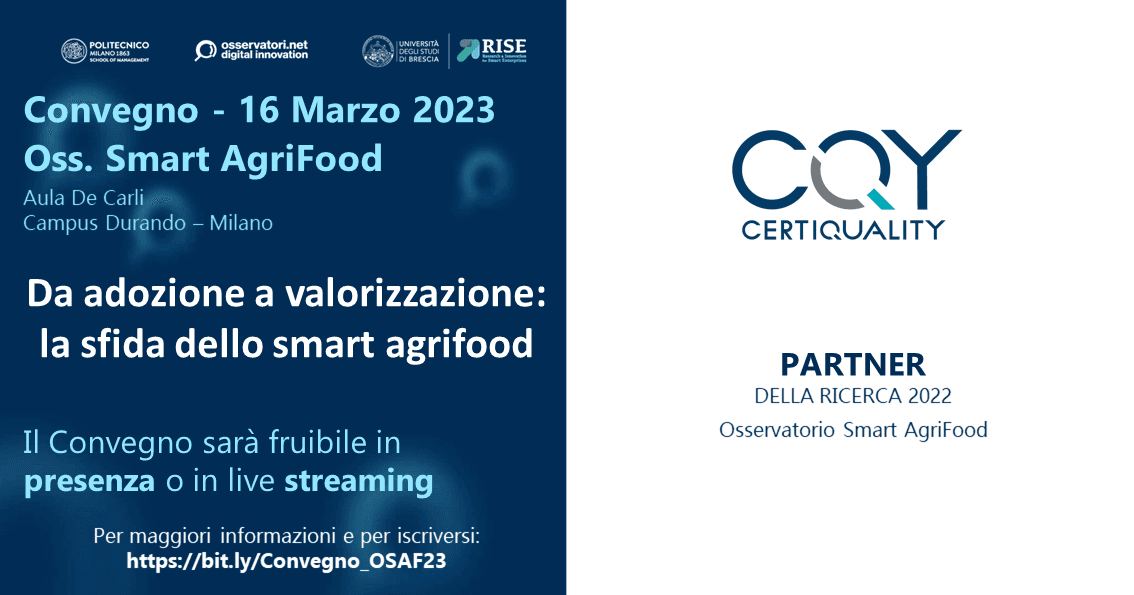 DA ADOZIONE A VALORIZZAZIONE: LA SFIDA DELLO SMART AGRIFOOD